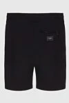 Dolce & Gabbana Black cotton shorts for men - 100% cotton. Closure: zippers on pockets, drawstring. two side pockets, two back pockets. Country of manufacture: Italy. Care: specialized cleaning - photo 7