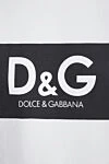 Dolce & Gabbana Футболка з бавовни біла чоловіча - логотип. 100% бавовна. Країна виробник: Італія. Догляд: спеціалізоване чищення - фото 5