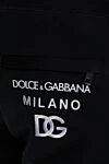 Dolce & Gabbana Спортивні штани чоловічі з бавовни чорні - Склад: 100% бавовна. Застібка: Еластичний пояс на куліску. Кишені: Дві бічні кишені, дві накладні кишені ззаду. Країна виробник: Італія. Догляд: спеціалізоване чищення - фото 5