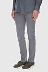 Scissor Scriptor Men's gray jeans with logo on the pocket - cotton, polyurethane. zipper, button. Country of manufacture: Italy. Care: specialized cleaning - photo 3