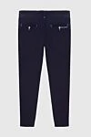 Scissor Scriptor Men's navy blue jeans with drawstrings - logo. cotton, polyamide. zipper, button. Country of manufacture: Italy. Care: specialized cleaning - photo 7