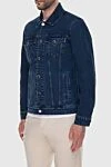 Scissor Scriptor Denim jacket made of cotton and polyurethane blue for men - 97% cotton 3% polyurethane. Buttons. Two side pockets, two chest pockets. Country of manufacture: Italy. Care: specialized cleaning - photo 3