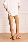 Fleur de Paris beige leather pants for women 173644 — Women