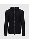 Kiton Sports sweatshirt for men cotton black with a hood - Features: hood. cotton. zipper. Country of manufacture: Italy. Care: specialized cleaning - photo 1