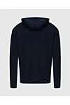 Kiton Sports sweatshirt men's cotton blue with a hood - Features: hood. cotton. zipper. Country of manufacture: Italy. Care: specialized cleaning - photo 7