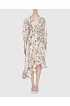 Women's midi beige dress with floral print Zimmermann - 100% linen. Country of manufacture: Italy. Care: specialized cleaning - photo 2