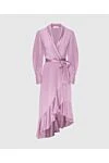 Zimmermann Women's purple silk midi dress with long sleeves and a belt - long sleeves, decorative belt, asymmetrical skirt. silk. Country of manufacture: Italy. Care: specialized cleaning - photo 1