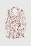 Zimmermann Women's white linen dress with floral print - floral pattern, tie at the waist. 100% linen. Country of manufacture: Italy. Care: specialized cleaning - photo 1