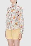 Zimmermann Women's white cotton shirt with floral print - floral print. cotton. Country of manufacture: Italy. Care: specialized cleaning - photo 3