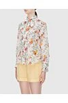 Zimmermann Women's white cotton shirt with floral print - floral print. cotton. Country of manufacture: Italy. Care: specialized cleaning - photo 3