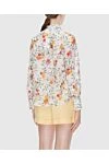 Women's white cotton shirt with floral print Zimmermann - floral print. cotton. Country of manufacture: Italy. Care: specialized cleaning - photo 4