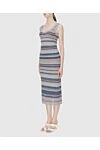 Zimmermann Women's blue suit with contrasting stripes - contrasting stripes. 100% viscose. Country of manufacture: Italy. Care: specialized cleaning - photo 3