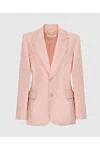 Zimmermann Women's beige linen jacket with raw edges on the lapels - 100% linen. button. Country of manufacture: Italy. Care: specialized cleaning - photo 1