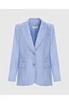 Zimmermann Women's blue jacket with fringe along the lapel - 100% linen. 3. Country of manufacture: Italy. Care: specialized cleaning - photo 1