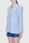 Zimmermann Women's blue jacket with fringe along the lapel - 100% linen. 3. Country of manufacture: Italy. Care: specialized cleaning - photo 3