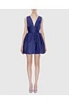 Purple women's mini dress with V-neckline Zimmermann - Decoration: V-neck, sleeveless, fixed waist band. linen, silk. hidden zipper. Country of manufacture: Italy. Care: specialized cleaning - photo 2