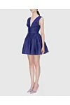 Zimmermann Purple women's mini dress with V-neckline - Decoration: V-neck, sleeveless, fixed waist band. linen, silk. hidden zipper. Country of manufacture: Italy. Care: specialized cleaning - photo 3