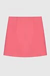 Mini pink skirt for women with side slit The Andamane - 93% lucra 7% polyester. Country of manufacture: Italy. Care: specialized cleaning - photo 6