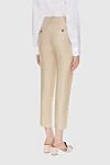 Beige chinos for women Loro Piana - 100% linen. Button, zipper, hook. 4. Country of manufacture: Italy. Care: specialized cleaning - photo 4