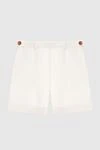 Loro Piana Women's white linen shorts with a belt - belt. 100% linen. Country of manufacture: Italy. Care: specialized cleaning - photo 7