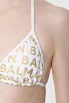 Balmain Роздільний купальник з поліаміду та еластану білий жіночий - принт лого. поліамід, еластан. зав'язка. Країна виробник: Франция. Догляд: спеціалізоване чищення - фото 5