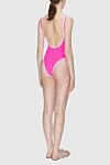 Swimsuit compatible with polyamide and elastane pink women's Balmain - logo. 80% polyamide, 20% elastane. Country of manufacture: Italy. Care: specialized cleaning - photo 4