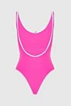 Swimsuit compatible with polyamide and elastane pink women's Balmain - logo. 80% polyamide, 20% elastane. Country of manufacture: Italy. Care: specialized cleaning - photo 6