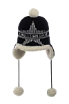 Dior Black wool and cashmere hat for women - pom-pom, textured knit, logo. wool, cashmere. Country of manufacture: Italy. Care: specialized cleaning - photo 1