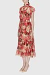 Zimmermann Women's red dress with floral print - Decoration: Sleeveless, Floral print, Ruffles and gathering fabric, V-neck with ties on the collar. silk. laces. Country of manufacture: Italy. Care: specialized cleaning - photo 3