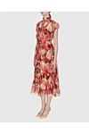 Zimmermann Women's red dress with floral print - Decoration: Sleeveless, Floral print, Ruffles and gathering fabric, V-neck with ties on the collar. silk. laces. Country of manufacture: Italy. Care: specialized cleaning - photo 3