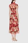 Women's red dress with floral print Zimmermann - Decoration: Sleeveless, Floral print, Ruffles and gathering fabric, V-neck with ties on the collar. silk. laces. Country of manufacture: Italy. Care: specialized cleaning - photo 4