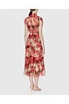 Women's red dress with floral print Zimmermann - Decoration: Sleeveless, Floral print, Ruffles and gathering fabric, V-neck with ties on the collar. silk. laces. Country of manufacture: Italy. Care: specialized cleaning - photo 4
