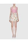 Women's white linen shorts with a floral print belt Zimmermann - decorated buckle, floral print. 100% linen. Fastener: belt. Country of manufacture: Italy. Care: specialized cleaning - photo 2