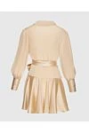 Zimmermann Women's beige silk mini dress with long sleeves and a belt - V-neck, waist belt. silk. laces. Country of manufacture: Italy. Care: specialized cleaning - photo 7