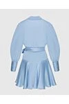 Zimmermann Blue silk dress for women - Decoration: V-neck, waist belt, asymmetrical skirt, short skirt. silk. laces. Country of manufacture: Italy. Care: specialized cleaning - photo 7