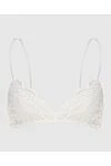 Zimmermann Women's bralette white with lace - lace, adjustable straps, elastic back. linen, silk. Country of manufacture: Italy. Care: specialized cleaning - photo 1