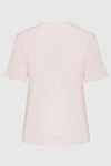 Women's pink cotton T-shirt with print Zimmermann - free cut, original print. linen, cotton. Country of manufacture: Italy. Care: specialized cleaning - photo 6