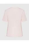 Women's pink cotton T-shirt with print Zimmermann - free cut, original print. linen, cotton. Country of manufacture: Italy. Care: specialized cleaning - photo 6