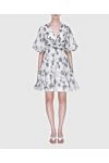 Gray women's mini dress with V-neck and floral print Zimmermann - Decoration: V-neck, short sleeves, floral print, short skirt. 100% polyester. Country of manufacture: Italy. Care: specialized cleaning - photo 2