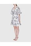Zimmermann Gray women's mini dress with V-neck and floral print - Decoration: V-neck, short sleeves, floral print, short skirt. 100% polyester. Country of manufacture: Italy. Care: specialized cleaning - photo 3