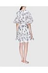 Gray women's mini dress with V-neck and floral print Zimmermann - Decoration: V-neck, short sleeves, floral print, short skirt. 100% polyester. Country of manufacture: Italy. Care: specialized cleaning - photo 4