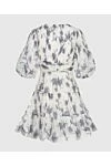 Zimmermann Gray women's mini dress with V-neck and floral print - Decoration: V-neck, short sleeves, floral print, short skirt. 100% polyester. Country of manufacture: Italy. Care: specialized cleaning - photo 7