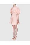 Zimmermann Women's pink linen dress with puffed sleeves - loose cut, short skirt. 100% linen. hidden zipper at the back. Country of manufacture: Italy. Care: specialized cleaning - photo 3
