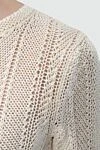 Zimmermann Women's beige jumper in textured knit - Decoration: textured knit. 85% viscose, 15% cotton. Country of manufacture: Italy. Care: specialized cleaning - photo 5
