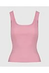 Zimmermann Women's pink T-shirt with a ribbed design - Features: ribbed fabric. 78% viscose, 22% nylon. Country of manufacture: Italy. Care: specialized cleaning - photo 1