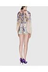 Women's blue silk suit in floral print Zimmermann - floral pattern, contrasting design, decorative belt. silk. Country of manufacture: Italy. Care: specialized cleaning - photo 4