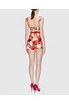 Women's suit red and beige floral pattern Zimmermann - floral pattern, decorative belt. linen, silk. Country of manufacture: Italy. Care: specialized cleaning - photo 4