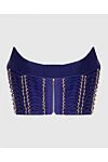 Zimmermann Blue linen and silk corset for women - decorative panels with lacing. 52% linen, 48% silk. Closure: zipper. Country of manufacture: Italy. Care: specialized cleaning - photo 7