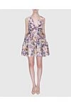 Blue women's mini dress with a V-neckline Zimmermann - floral pattern, sleeveless. linen, silk. hidden zipper. Country of manufacture: Italy. Care: specialized cleaning - photo 2