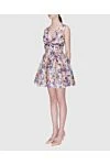 Zimmermann Blue women's mini dress with a V-neckline - floral pattern, sleeveless. linen, silk. hidden zipper. Country of manufacture: Italy. Care: specialized cleaning - photo 3